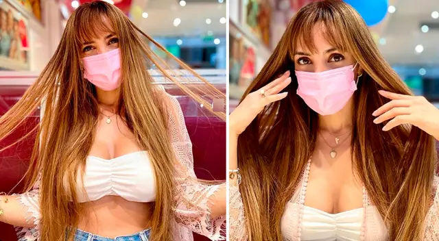 Rosángela Espinoza emocionada por su emprendimiento.