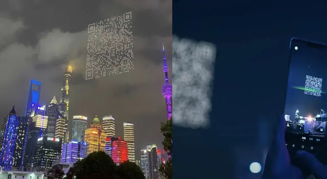 Los espectáculos de drones son cada vez más comunes en esta ciudad de China.