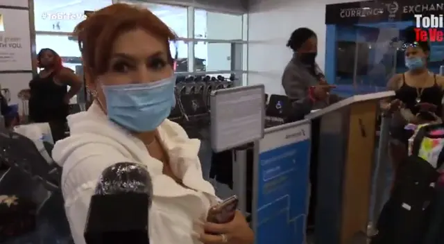 Magaly Medina viajó a Miami y fue abordada por un reportero.