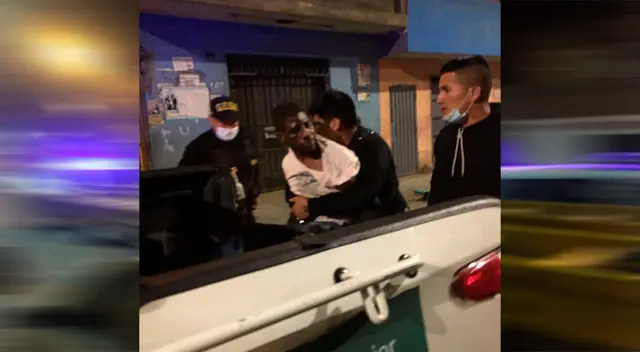 Serenos detuvieron a delincuente.