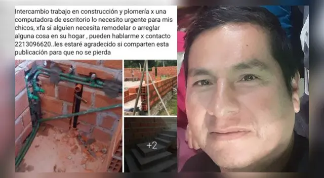 Argentina: padre ofrece sus servicios como obrero a cambio de una computadora para su hijo.