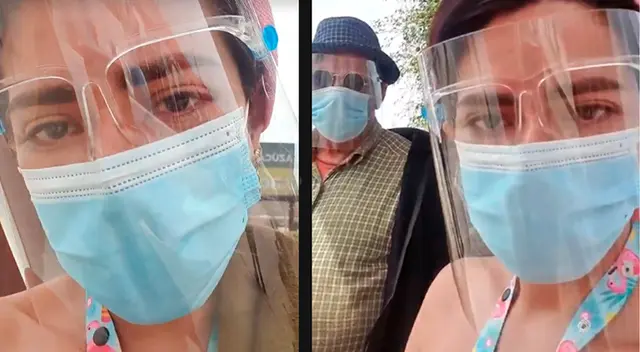 'La Pánfila' feliz por su papá, quien recibió la vacuna contra el coronavirus. 'La Pánfila' feliz por su papá, quien recibió la vacuna contra el coronavirus.