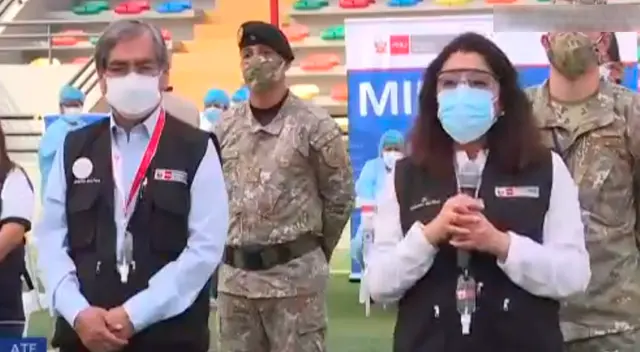 Violeta Bermúdez dio estas declaraciones durante la supervisión de vacunación de adultos mayores en el Estado Ollantaytambo de Ate Violeta Bermúdez dio estas declaraciones durante la supervisión de vacunación de adultos mayores en el Estado Ollantaytambo de Ate