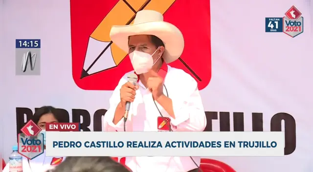 Pedro castillo propuso Internet para todas las escuelas del país.