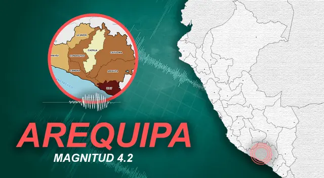 Sismo de 4.2 se sintió en Arequipa. Sismo de 4.2 se sintió en Arequipa.