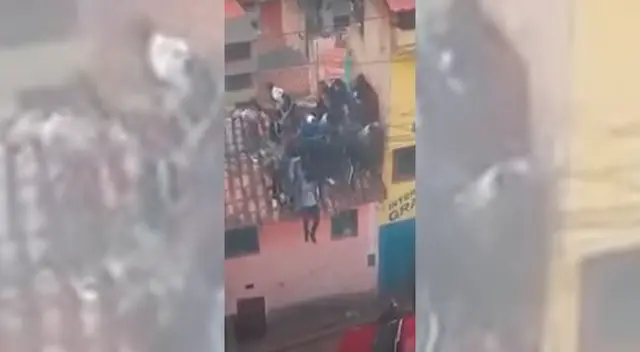 Jóvenes intentar huir de intervención en fiesta clandestina en Cusco.