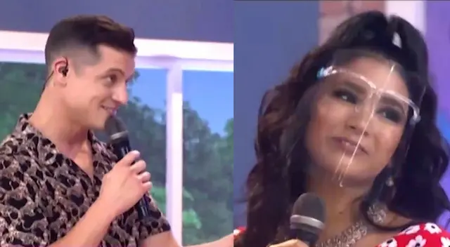 Gino Pesaressi coquetea con cantante de Pintura Roja que llegó a En boca de todos.