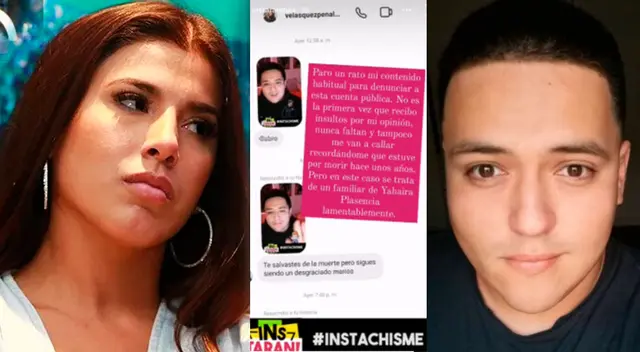 Samuel Suarez, creador de instarandula, había criticado a Yahaira Plasencia por su intervención y expuso mensajes de una familiar suya.