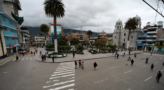 Así luce la plaza de armas de Chota previo al Debate entre Keiko Fujimori y Pedro Castillo