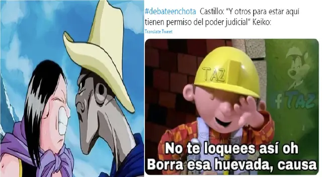 Los mejores memes del debate en Chota entre Pedro Castillo y Keiko Fujimori. Los mejores memes del debate en Chota entre Pedro Castillo y Keiko Fujimori.