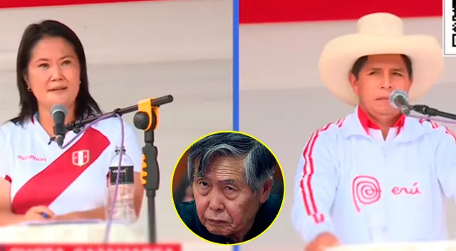El candidato por Perú Libre, Pedro Castillo, le recordó a Keiko Fujimori que su padre Alberto Fujimori renunció a la presencia vía fax desde Japón.