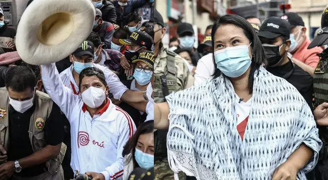 Pedro Castillo y Keiko Fujimori se midieron este sábado desde Chota, Cajamarca, de cara a la segunda vuelta electoral. Pedro Castillo y Keiko Fujimori se midieron este sábado desde Chota, Cajamarca, de cara a la segunda vuelta electoral.