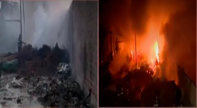 Bomberos controlan incendio en dos depósitos de madera en Puente Piedra Bomberos controlan incendio en dos depósitos de madera en Puente Piedra