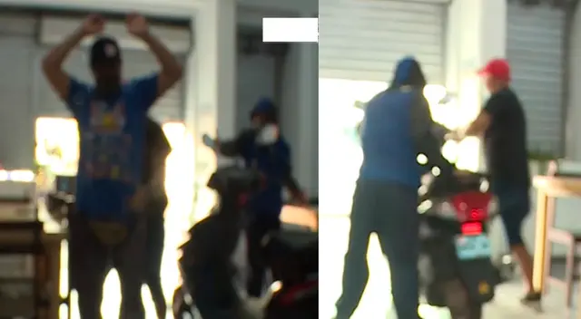 dos delincuentes a mano armada asaltaron una cevichería dos delincuentes a mano armada asaltaron una cevichería