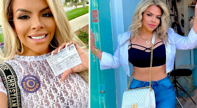 Josetty Hurtado emocionada por tener las dosis completas de la vacuna contra el COVID-19.