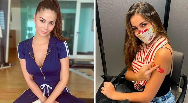 Laura Spoya se emocionó tras recibir la vacuna.