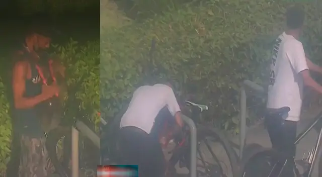 Delincuentes roban bicilcletas en plena luz del día en el Cercado de Lima Delincuentes roban bicilcletas en plena luz del día en el Cercado de Lima