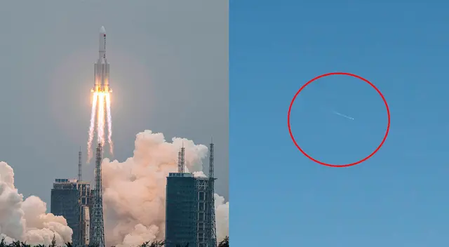 Trayectoria EN DIRECTO del cohete Long March 5B que se dirige a la Tierra.