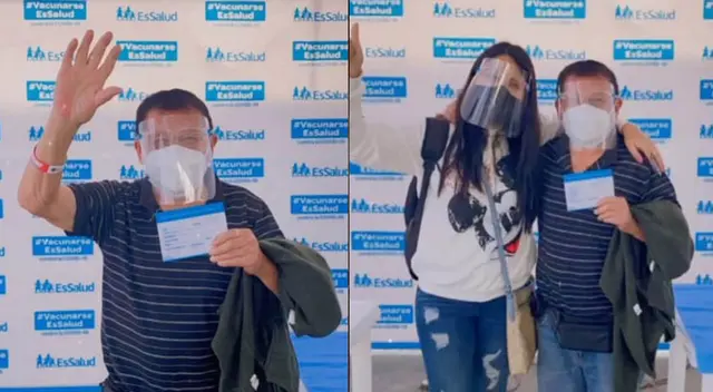 Tula Rodríguez emocionada porque vacunaron a su papá.