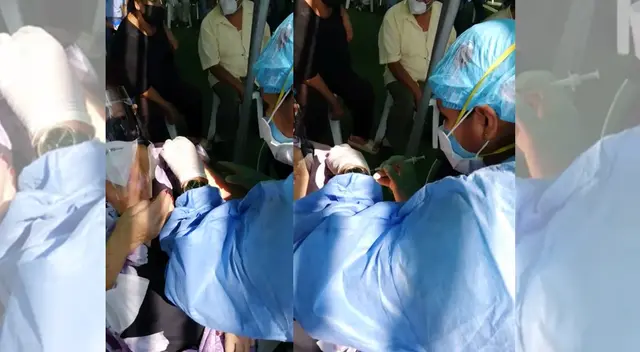 Adulta de 70 años iba a ser vacunado con jeringa sin dosis de Pfizer en Santa Anita Adulta de 70 años iba a ser vacunado con jeringa sin dosis de Pfizer en Santa Anita