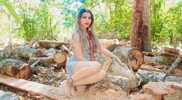 Cecilia López conocida como "torbellino selvático". Cecilia López conocida como "torbellino selvático".