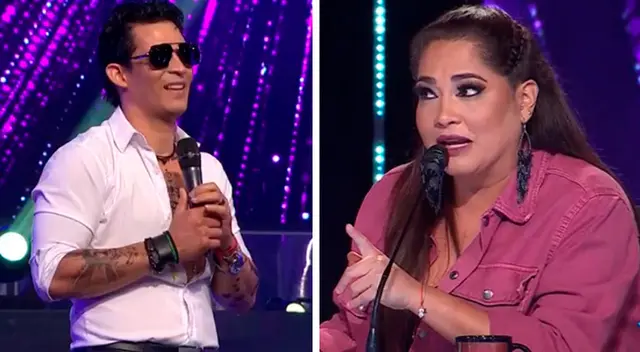 Katia Palma felicitó a imitador de Marc Anthony.