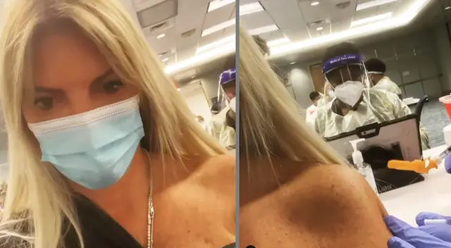 Jessica Newton logró inmunizarse contra la COVID-19. Jessica Newton logró inmunizarse contra la COVID-19.