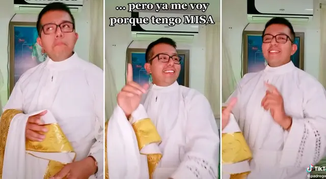 El sacerdote logró obtener más de 800 mil reproducciones en TikTok. El sacerdote logró obtener más de 800 mil reproducciones en TikTok.