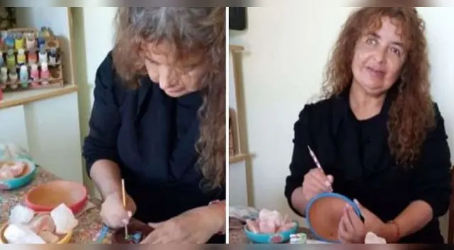 Sandra se dedica a decorar con puntillismo cada obra y los combina de forma cromática completa. Los materiales las adquieren en Buenos Aires.