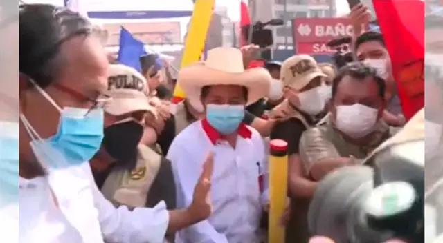 Pedro Castillo abandonó Gamarra tras ocurrencias con sus opositores.