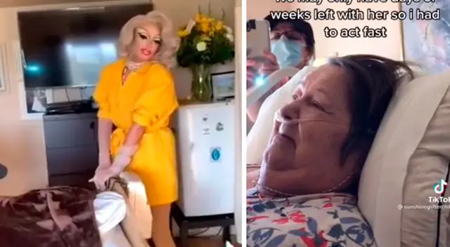 El joven decidió hacerle una sorpresa a su abuela