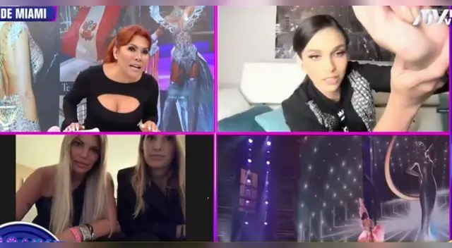 Janick Maceta muestra los moretones que se hizo producto de la fricción del traje típico Janick Maceta muestra los moretones que se hizo producto de la fricción del traje típico