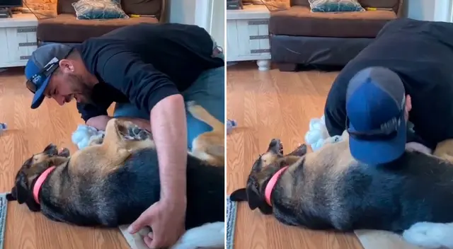 La perrita sorprendió con su talento para el canto.