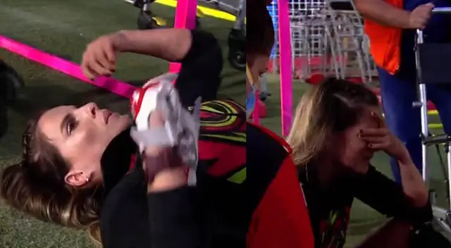 Alejandra Baigorria sufre fuerte lesión y llora por el dolor. Alejandra Baigorria sufre fuerte lesión y llora por el dolor.