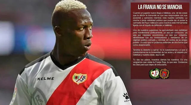Afición del Rayo arremete contra Luis Advíncula en redes.