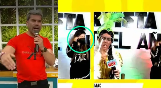 María Grazia Polanco se enlazó con América Hoy, pero apenas vio a Tomate Barraza, se mostró incómoda y decidió retirarse.