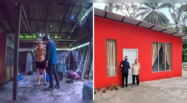 Hombre construye un hogar para un adulto mayor con discapacidad que vivía sin electricidad ni agua