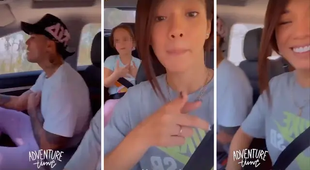 Jazmín Pinedo se da un relajo en Huaraz junto a su expareja Gino Assereto.