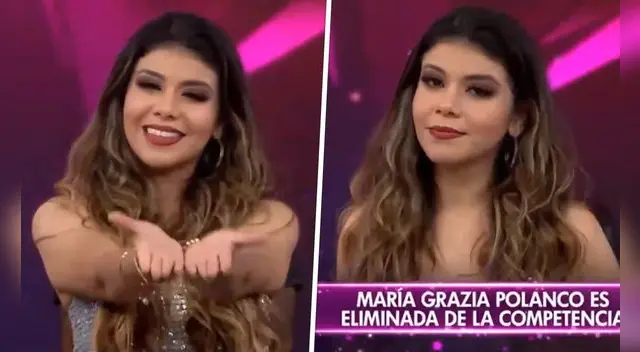 María Grazia Polanco se despide de El artista del año. Foto: captura de América TV María Grazia Polanco se despide de El artista del año. Foto: captura de América TV
