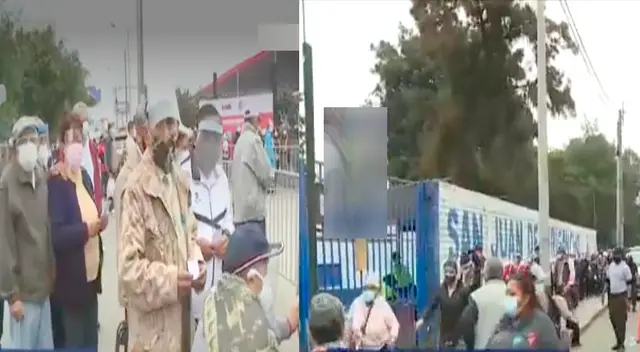 Largas colas y aglomeración de adultos mayores en el parque zonal Huiracocha Largas colas y aglomeración de adultos mayores en el parque zonal Huiracocha