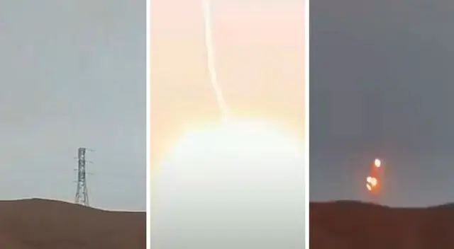 Torre de alta tensión quedó afectada luego de recibir un rayo eléctrico en horas de la mañana. Torre de alta tensión quedó afectada luego de recibir un rayo eléctrico en horas de la mañana.