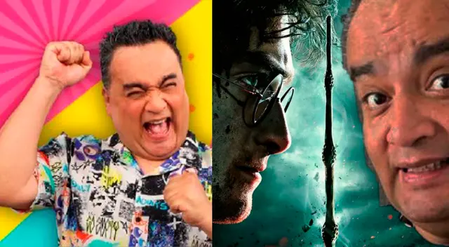 Jorge Benavides prepara divertida escena de la película Harry Potter, sketch esperada por todos sus televidentes.