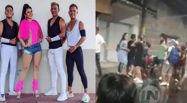 Linda Caba de Explosión de Iquitos se pelean contra otra orquesta.