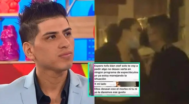 Magaly TV La Firme evidenció mensajes que John Kelvin habría intercambiado con Stefany Camus, pidiéndole no aparecer en TV tras ser vistos juntos. Magaly TV La Firme evidenció mensajes que John Kelvin habría intercambiado con Stefany Camus, pidiéndole no aparecer en TV tras ser vistos juntos.