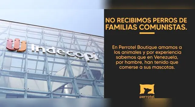 Indecopi rechaza todo tipo de discriminación frente anuncio de veterinaria.