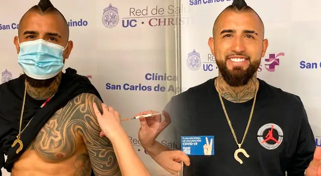 Arturo Vidal compartió la imagen de su vacunación contra la COVID-19. Arturo Vidal compartió la imagen de su vacunación contra la COVID-19.