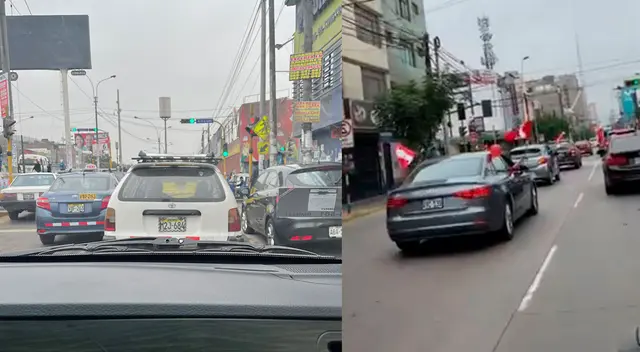 Congestión vehicular tras marcha por la democracia Congestión vehicular tras marcha por la democracia