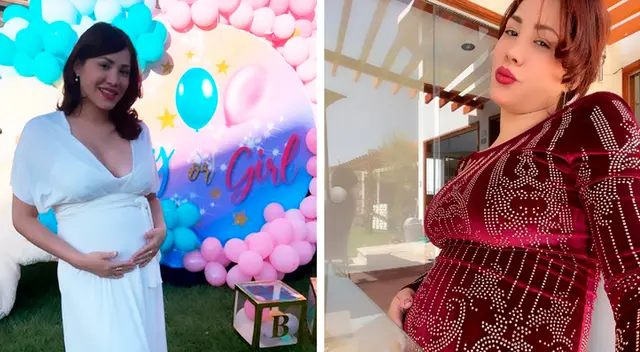 Lesly Castillo realiza fiesta para anunciar sexo de su bebé.