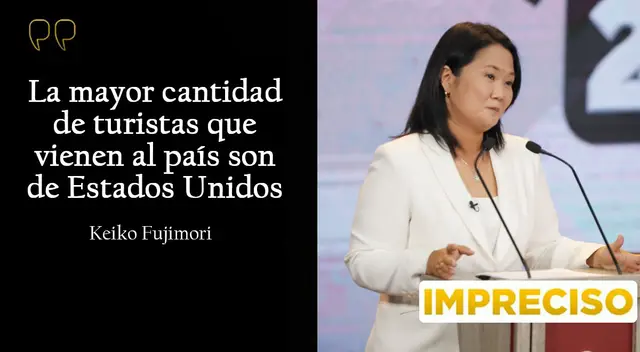Keiko Fujimori se refirió a la llegada de turistas al país