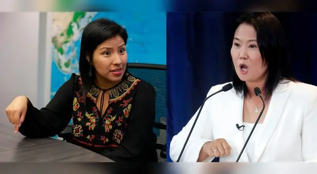 Indira Huilca acusa a Fujimori de no deslindar del gobierno de su padre y de la corrupción en éste.